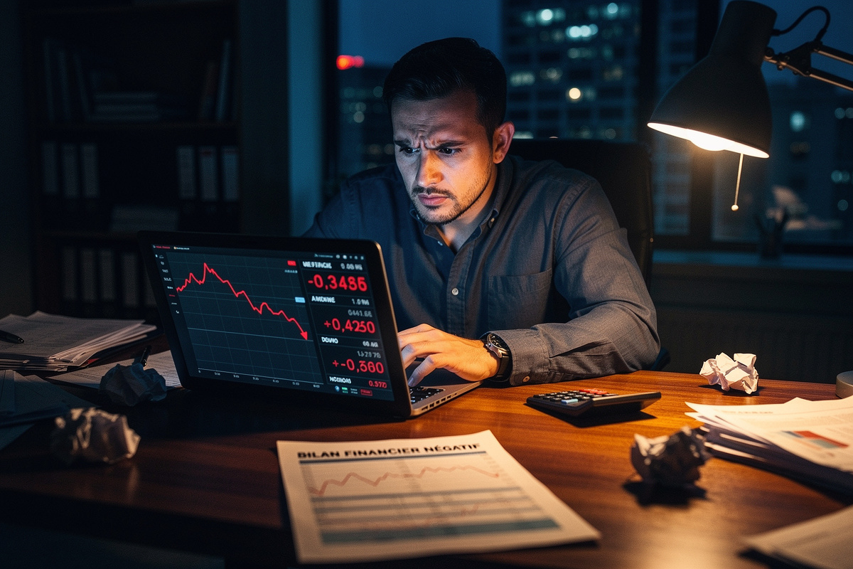Bilan financier négatif : causes, obligations et plan d'action